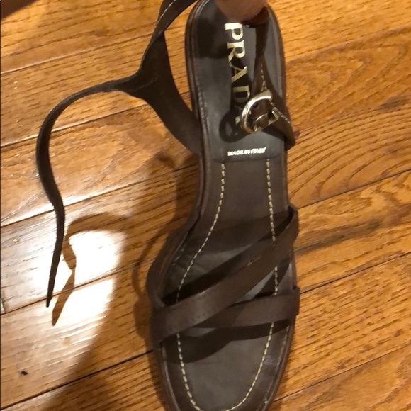 Prada Wedges - Authentic - Brown Leather - Picture 2 of 5